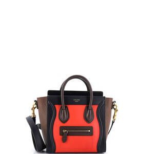 Celine Nano Tricolor Luggage Bag Leather